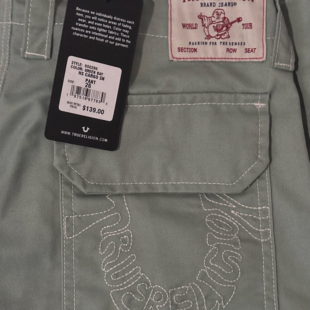 Women’s True Religion Cargo Pants in Sage Green NWT $139 - Picture 11 of 11